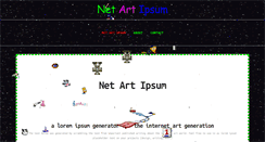 Desktop Screenshot of netartipsum.com